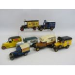 7 Matchbox models of yesteryear diecast vehicles.
