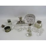 Mixed lot ton include Ink wells, knife rests etc.