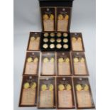 Royal Fortune, Full collection of 12 coins 'Pirates of the Seven Seas' 24ct gold plated base metal