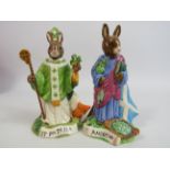2 Royal Doulton Bunnykins Limited edition figurines, St Patrick 128 of 1000 with box and St Andrew