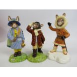 3 Royal Doulton Bunnykins figurines Girl Guide signed by Micheal Doulton, limited Ed Airman and