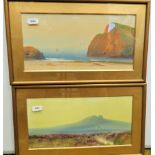 Two small watercolours of coastal scenes