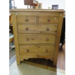 Large antique pine chest