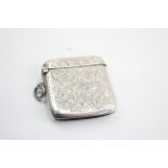 Antique Hallmarked 1910 Birmingham STELRING SILVER Vesta / Match Case (23g) 667029