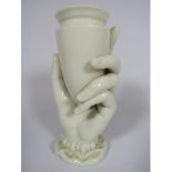 Antique Royal Worcester Mrs Hadleys Hand vase designed by James Hadley.