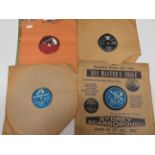 Four Original 1957 Thick Vinyl Elvis Presley records with sleeves.