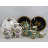 Mixed ceramics lot to include Limoges and a Royal Windsor rose pattern teasset etc.