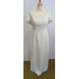 Ivory Wedding Dress by Short Stories with Lace bodice, size 14.