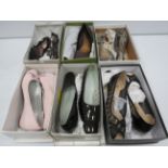 6 pairs of ladies shoes, Sizes 7 1/2 and 8, Clarks etc.