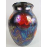 Poole pottery vase in the Galaxy lustre pattern 20cm tall.