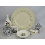 Mixed china lot to include Royal Worcester Egg coddlers, wedgwood etc.