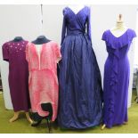 4 Designer dresses by Escarda one of which is a ball gown. Sizes 42 and 44.