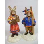 Royal Doulton Bunnykins Summer and Winter lapland figurines both with boxes.