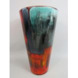 Very Large Poole pottery vase in the Gemstones living glaze. 13.5" tall.