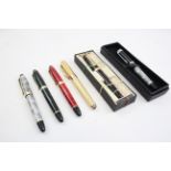 6 x Assorted PRESENTAION Fountain Pens Inc Boxed, Jinhao, Gold Plate Nibs Etc 665057