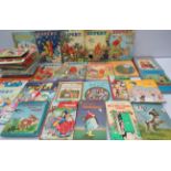 Large selection of vintage childrens books including Rupert the bear annuals.