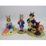 2 Royal Doulton Bunnykins the American heritage series limited edition figurines Betsy Ross 1858