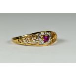 9ct gold ruby heart openwork dress ring (1.1g) 2045401