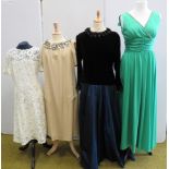 4 Ladies designer dresses Jaeger, Escarda and Trina Lewis Marjon couture. Size 14