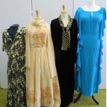 4 Ladies designer dresses Jaeger, Escarda, Diamond tea & Peter Barron. Sizes 14 & 16