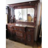 Mahogany Dresser with lots of carved decoration
