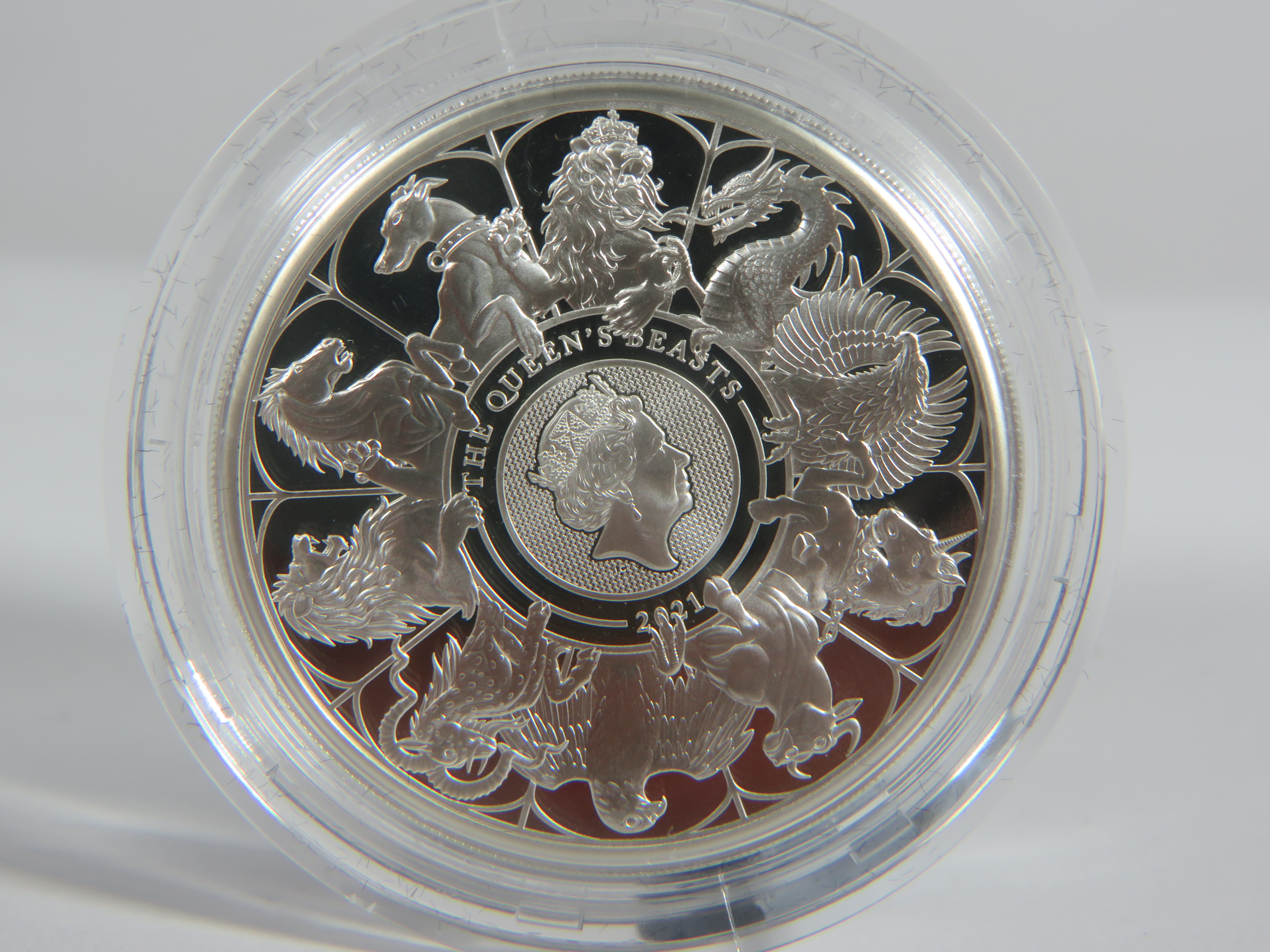 Royal Mint 2021 one ounce .999 Silver Proof Two Pound Coin to Celebrate 'The Queens Beasts'. Ltd