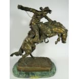 Large Bronze 'Bronco Buster' Reproduced under licence from 'The Western Art Bronze Company' by