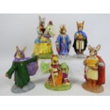 Royal Doulton Bunnykins Arthurian Collection 6 Figurines. All with boxes.