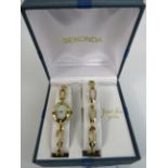 Boxed Sekonda ladies wristwatch and matching bracelet.