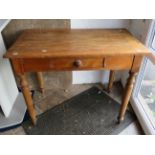 Early 20th Century Pine table with cutlery drawer