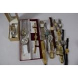 Selection of ladies quartz watches. All will need batteries to run. See photos.