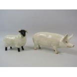 Beswick Pig Champion Wall queen plus a Beswick Sheep (damage to one horn)