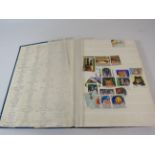 Stamp album of various world stamps.