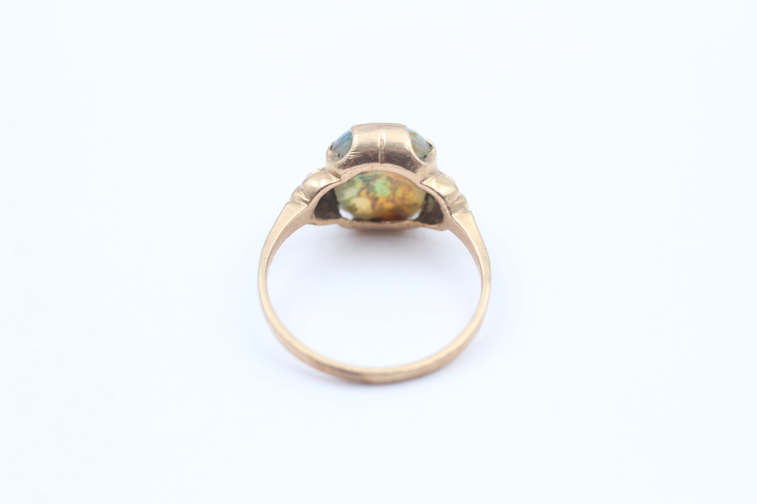 9ct Gold Vintage Opal Statement Ring - Image 3 of 4