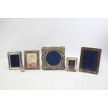 6 x Vintage Hallmarked .925 STERLING SILVER Photo Frames (704g) 696179