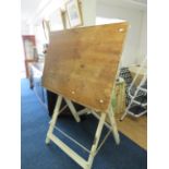 Lovely old drawing board made from wood and steel. Multi Adjustable. See photos.