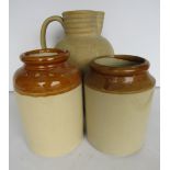 Two Stoneware Jars plus one Jug by Hillstonia. See photos.