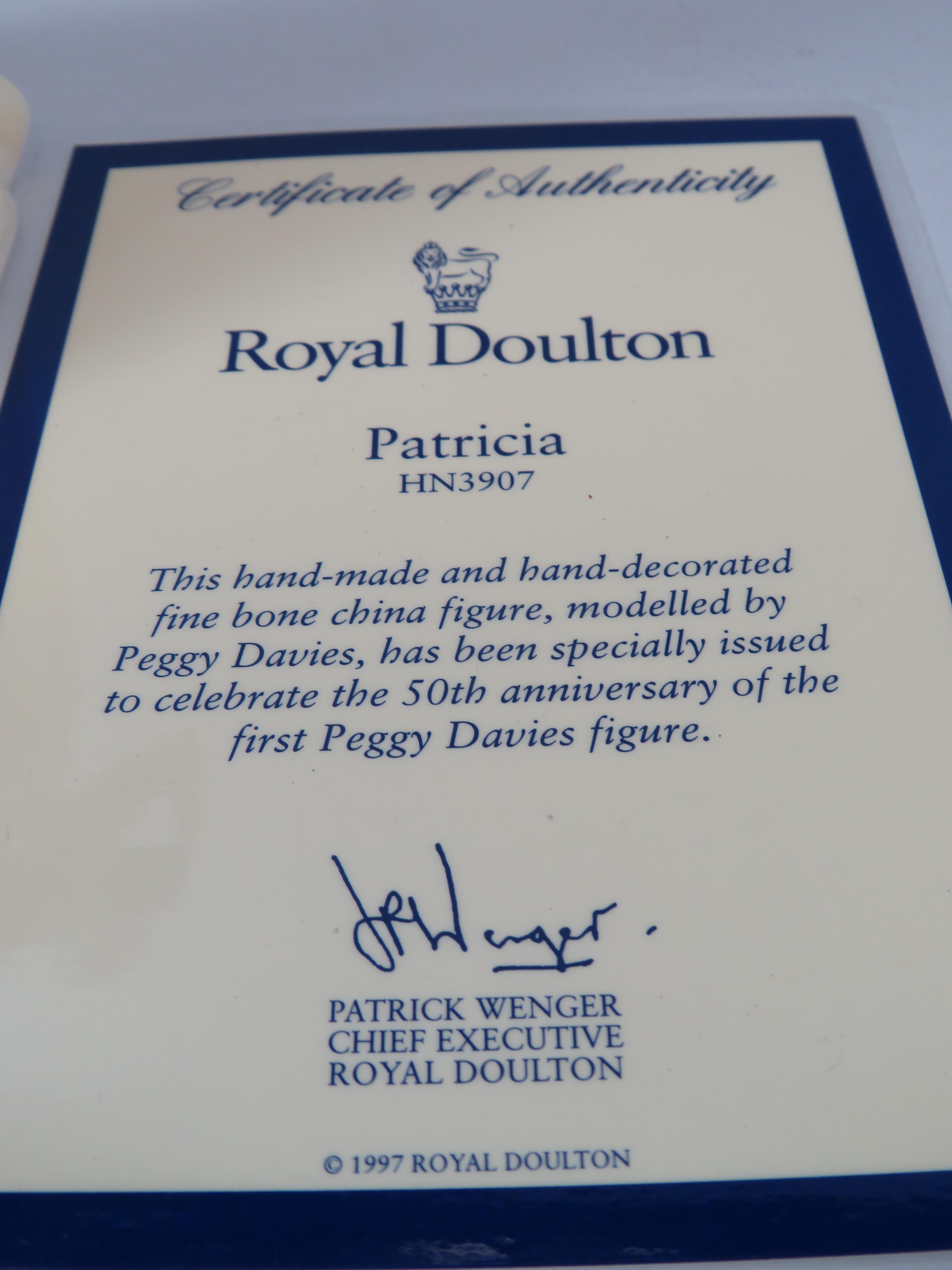 Royal Doulton Patrica 50th anniversary figurine HN3907. - Image 4 of 5