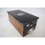 Adsit Vintage wooded cash drawer with locking lid, two keys. See photos.