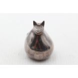 Dansk International stylised cat paperweight in Chrome, 52mm tall 189105