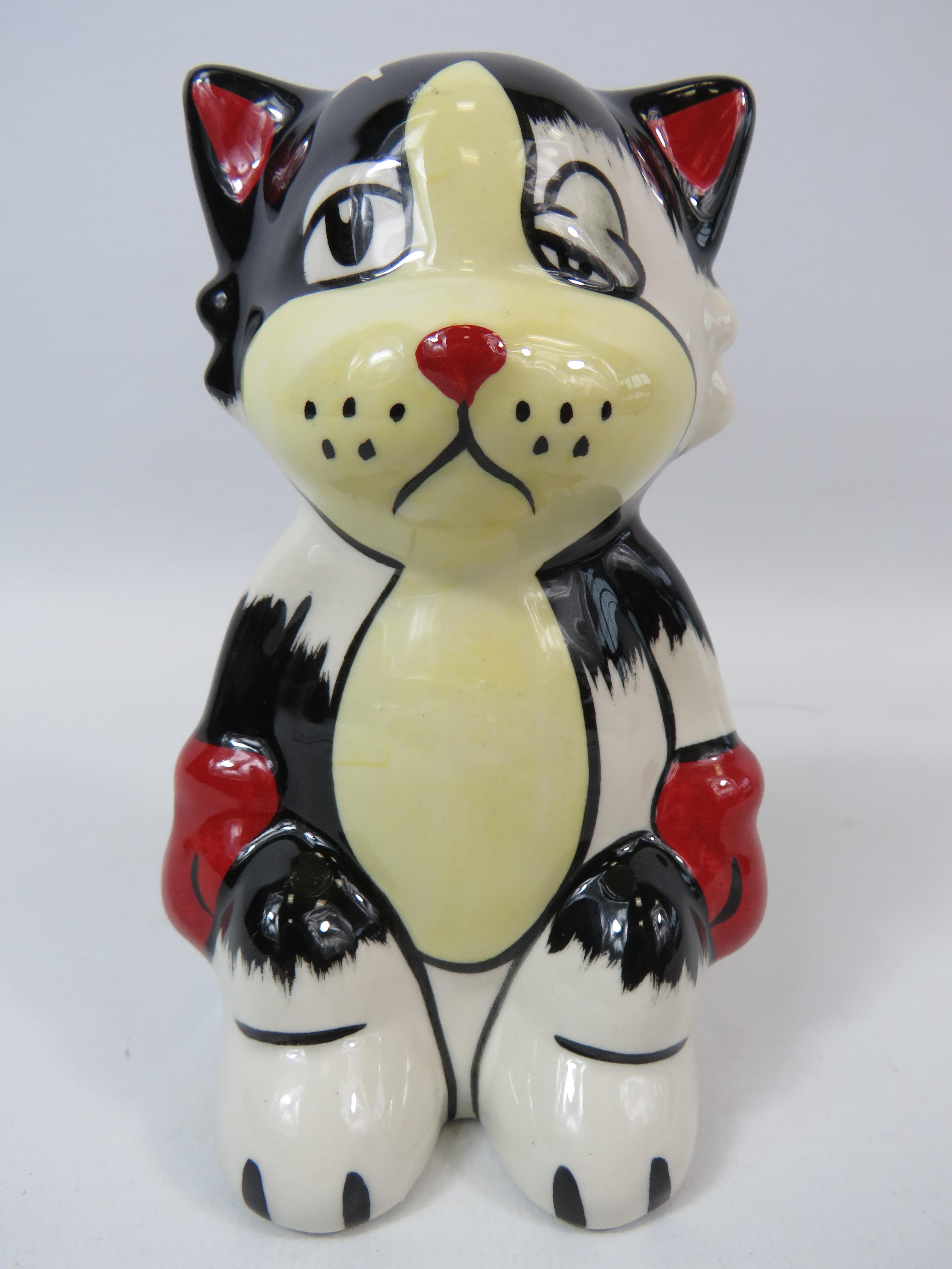 Lorna Bailey Bruiser the cat, approx 6" tall.