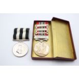 Medals Inc Boxed Sterling Silver 925 Fire Brigade Long Service Medal, Etc 2x 484129