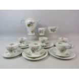 Shelley Blue floral coffee set 20 pieces in total.