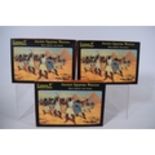 Three boxes of 1:72 Scale plastic Egyptian Warriors. All in unused condition. See photos.