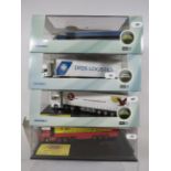 Four Oxford 1:76 Scale die cast models of Trucks. All in perspex boxes. Ex display condition. See p
