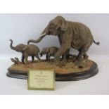 Large Country Artists limited edition Elephant Sculpture, Gentle Persuasion by David Hays 469/500