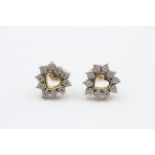 9ct Gold Diamond Set Heart Earrings