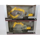 Two, Motorart 1:50 Scale die cast metal Diggers, both in original boxes. Ex display condition.. Se