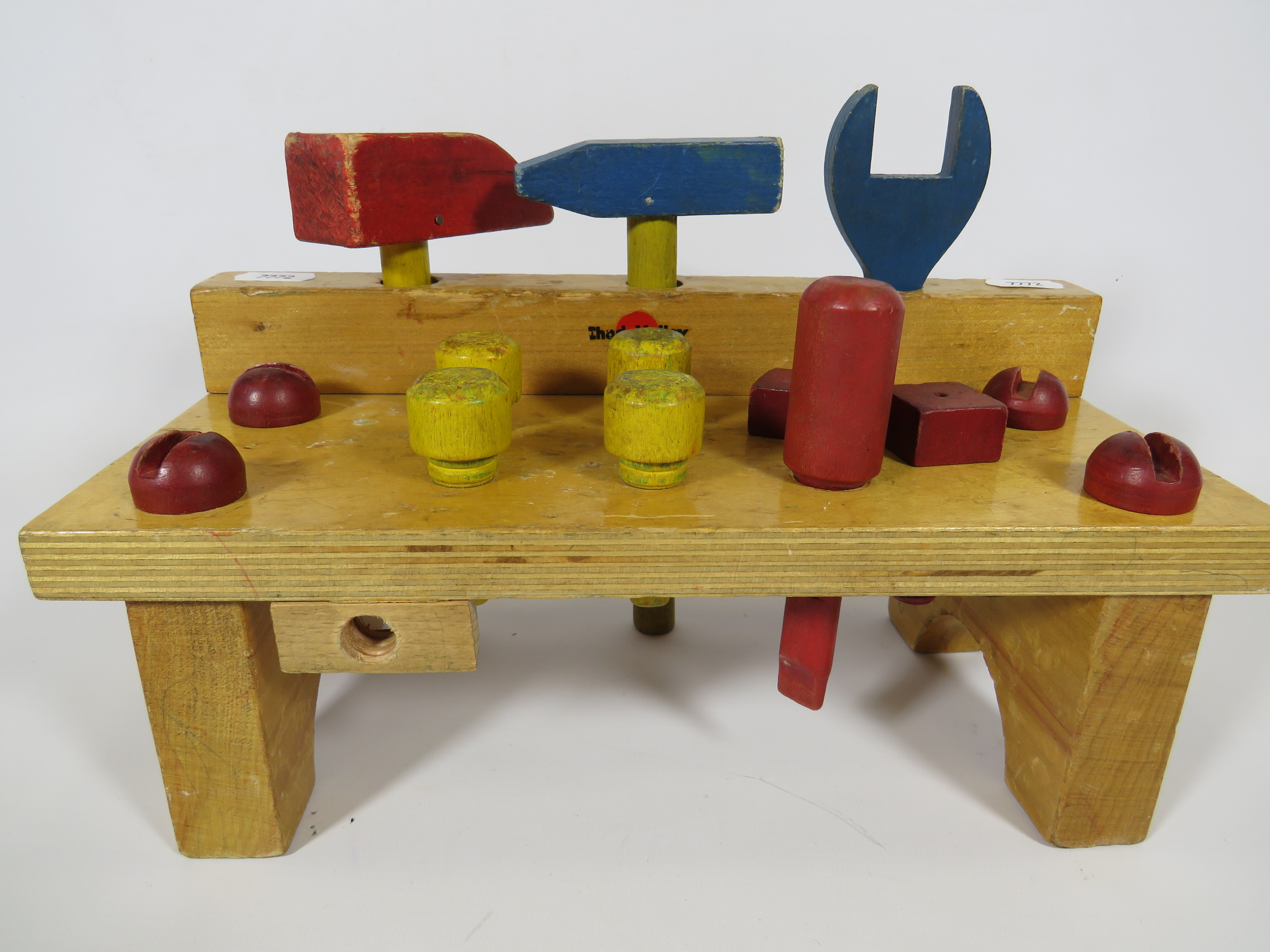 Vintage Chad Valley Wooden made toddlers tool bench. See photos. 