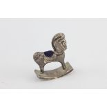 .925 STERLING SILVER Novelty Rocking Horse Pin Cushion